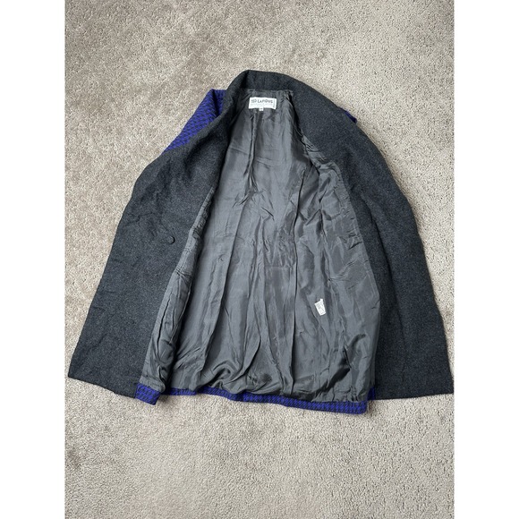 Vintage Womens Jacket 70s Ted Lapidus Dress Paris Made In France, Blue Size 44 L - Picture 6 of 12